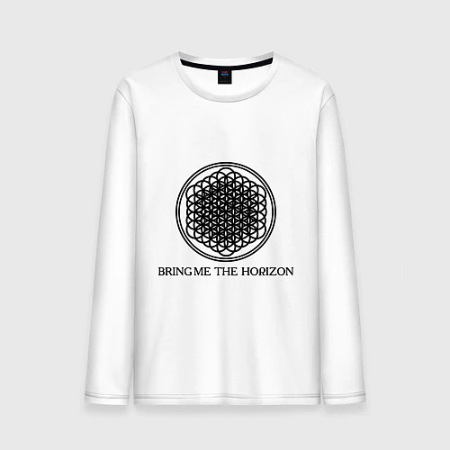 Мужской лонгслив Bring me the horizon / Белый – фото 1