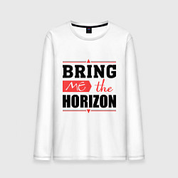 Лонгслив хлопковый мужской Bring me the horizon, цвет: белый