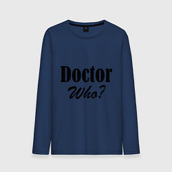Лонгслив хлопковый мужской Doctor Who? цвета тёмно-синий — фото 1