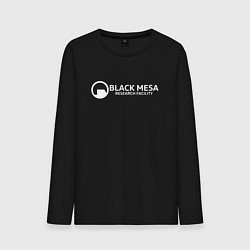 Лонгслив хлопковый мужской Black Mesa: Research Facility, цвет: черный