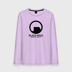 Лонгслив хлопковый мужской Black Mesa: Research Facility цвета лаванда — фото 1