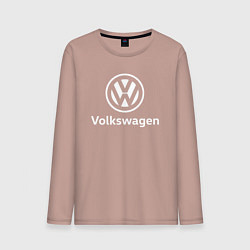 Лонгслив хлопковый мужской VOLKSWAGEN, цвет: пыльно-розовый