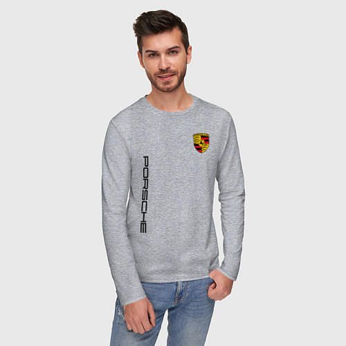 Мужской лонгслив PORSCHE / Меланж – фото 3