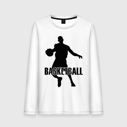 Мужской лонгслив Basketball Player / Белый – фото 1