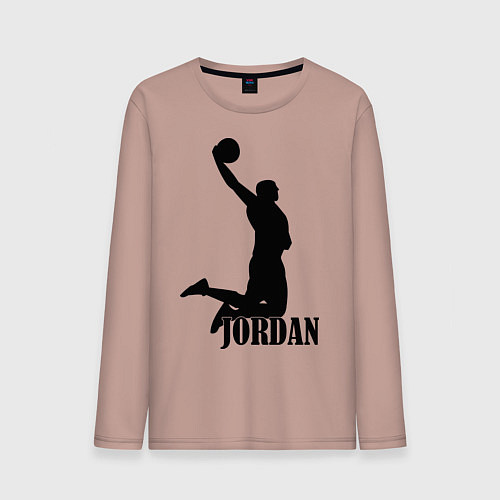 Мужской лонгслив Jordan Basketball / Пыльно-розовый – фото 1