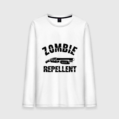 Мужской лонгслив Zombie repellent / Белый – фото 1