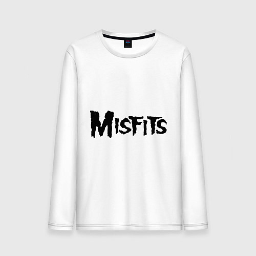 Мужской лонгслив Misfits logo / Белый – фото 1