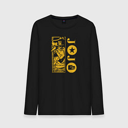 Лонгслив хлопковый мужской JoJo, цвет: черный