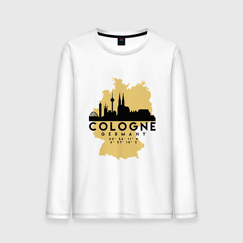 Мужской лонгслив Cologne / Белый – фото 1