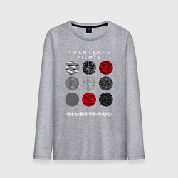 Лонгслив хлопковый мужской TOP: Blurryface, цвет: меланж