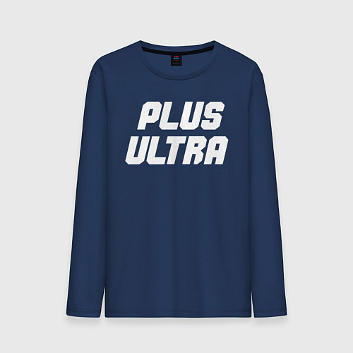 Мужской лонгслив MHA - PLUS ULTRA белый / Тёмно-синий – фото 1