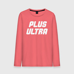 Лонгслив хлопковый мужской MHA - PLUS ULTRA белый, цвет: коралловый