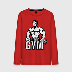 Лонгслив хлопковый мужской Gym Men's цвета красный — фото 1