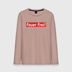 Лонгслив хлопковый мужской Feuer Frei!, цвет: пыльно-розовый