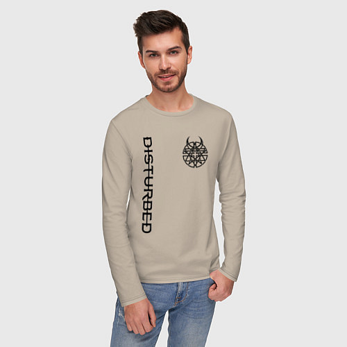 Мужской лонгслив DISTURBED / Миндальный – фото 3