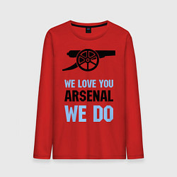 Лонгслив хлопковый мужской We love you Arsenal цвета красный — фото 1