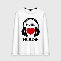 Мужской лонгслив House Music is Love