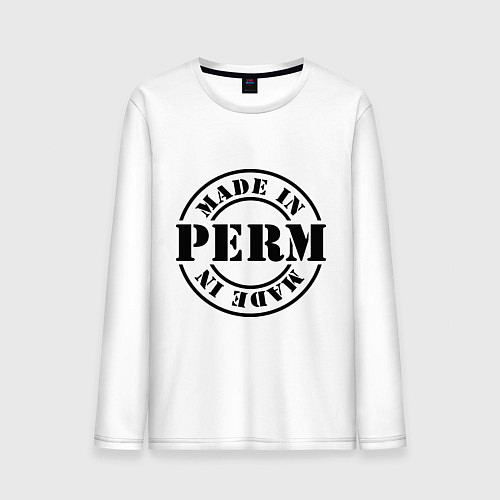 Мужской лонгслив Made in Perm / Белый – фото 1