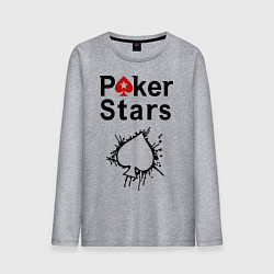 Лонгслив хлопковый мужской Poker Stars, цвет: меланж