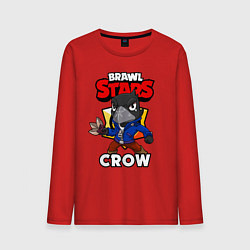 Лонгслив хлопковый мужской BRAWL STARS CROW, цвет: красный