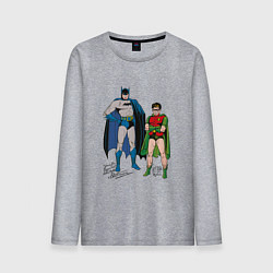 Лонгслив хлопковый мужской Batman and Robin, цвет: меланж