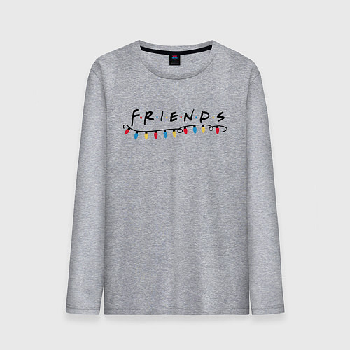 Мужской лонгслив Logo New Year Friends / Меланж – фото 1