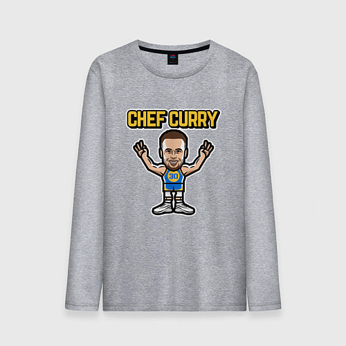 Мужской лонгслив Chef Curry / Меланж – фото 1