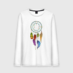 Лонгслив хлопковый мужской Ловец Снов, цвет: белый