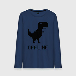 Лонгслив хлопковый мужской Offline, цвет: тёмно-синий