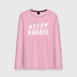 Лонгслив хлопковый мужской Karate Evolution, цвет: светло-розовый