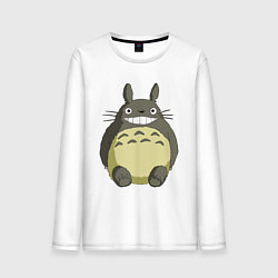 Лонгслив хлопковый мужской Тоторо, цвет: белый