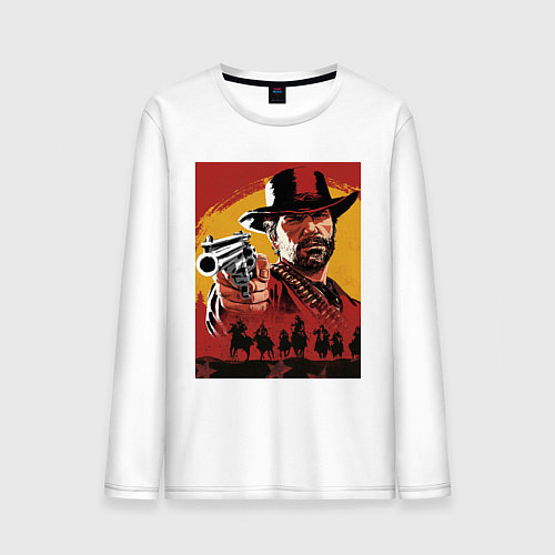 Мужской лонгслив Red dead redemption 2 / Белый – фото 1