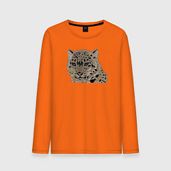 Лонгслив хлопковый мужской Metallized Snow Leopard цвета оранжевый — фото 1
