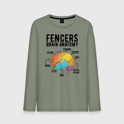 Мужской лонгслив Fences Brain Anatomy