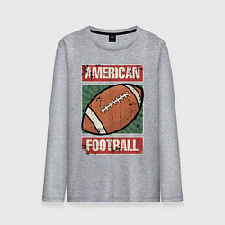 Лонгслив хлопковый мужской Football, цвет: меланж