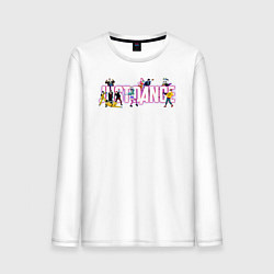 Лонгслив хлопковый мужской Just Dance, цвет: белый