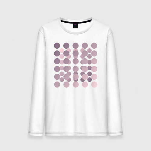 Мужской лонгслив Abstract circles / Белый – фото 1