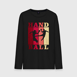 Лонгслив хлопковый мужской Handball, цвет: черный