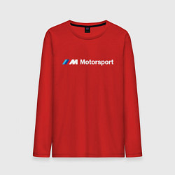 Лонгслив хлопковый мужской БМВ Мотоспорт, цвет: красный
