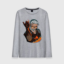 Лонгслив хлопковый мужской Ведьмак, цвет: меланж
