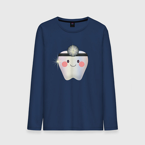 Мужской лонгслив Подарок стоматологу / Тёмно-синий – фото 1