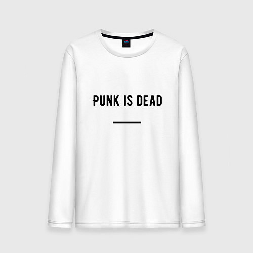 Мужской лонгслив Punk is dead / Белый – фото 1