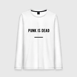 Лонгслив хлопковый мужской Punk is dead, цвет: белый