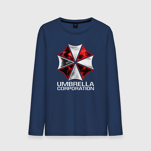 Мужской лонгслив UMBRELLA CORP / Тёмно-синий – фото 1