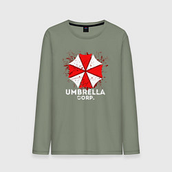 Лонгслив хлопковый мужской UMBRELLA CORP, цвет: авокадо