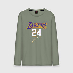 Лонгслив хлопковый мужской LA LAKERS, цвет: авокадо