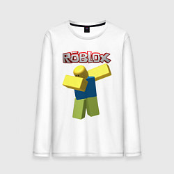 Лонгслив хлопковый мужской Roblox Dab, цвет: белый