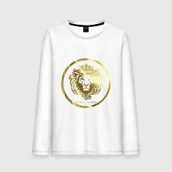 Лонгслив хлопковый мужской Golden lion, цвет: белый