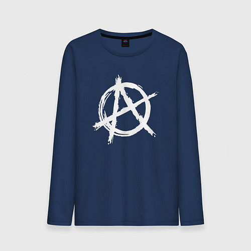 Мужской лонгслив АНАРХИЯ / Тёмно-синий – фото 1