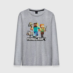 Лонгслив хлопковый мужской MINECRAFT, цвет: меланж